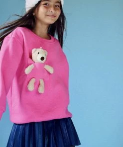 Lola + The Boys New Arrivals Teddy Bear Crewneck
