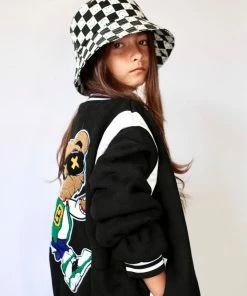 Lola & The Boys New Arrivals Bear Varsity Bomber Jacket