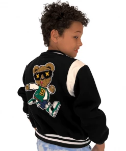 Lola & The Boys New Arrivals Bear Varsity Bomber Jacket