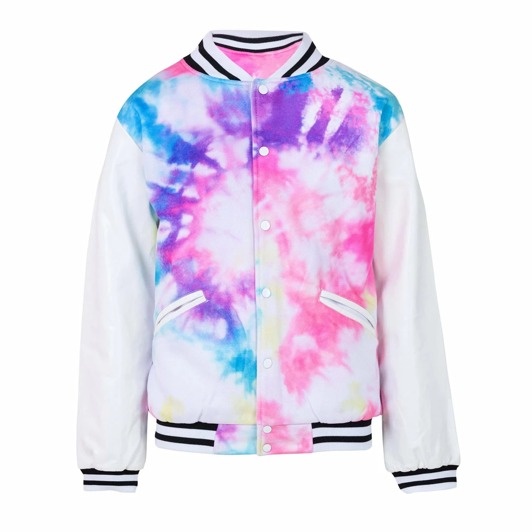 Cheap π Lola + The Boys Chicago Tie Dye Varsity Bomber β 4 Lola + The Boys Chicago Tie Dye Varsity Bomber