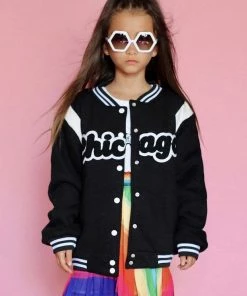 Lola + The Boys Girls Chicago Varsity Bomber Jacket