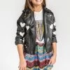 Lola + The Boys Girls I Heart You Vegan Leather Jacket