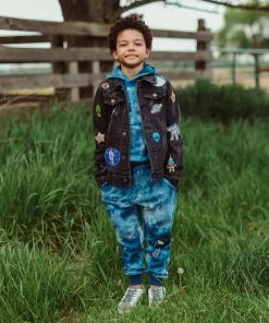 Lola + The Boys Interstellar Patched Denim Jacket