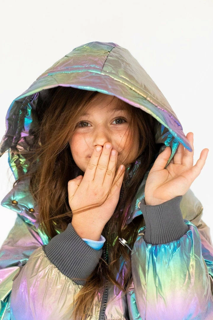 Cheapest ⭐ Lola + The Boys 👧 Girls Metallic Ombré Puffer 😉 8 Lola + The Boys Girls Metallic Ombré Puffer