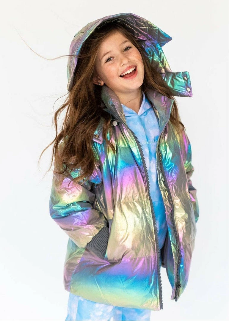 Cheapest ⭐ Lola + The Boys 👧 Girls Metallic Ombré Puffer 😉 7 Lola + The Boys Girls Metallic Ombré Puffer