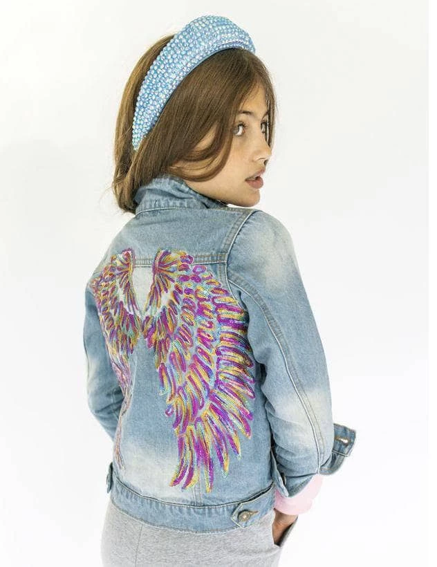 Cheap ๐ฅฐ Lola & The Boys Neon Angel Wings Denim Jacket ๐ 5 Lola & The Boys Neon Angel Wings Denim Jacket