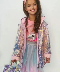Coupon ✔️ Lola + The Boys Paillette Magic Rain Jacket 💯 16 Lola + The Boys Paillette Magic Rain Jacket