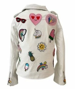 Lola + The Boys Patched Rainbow Daisy Vegan Leather