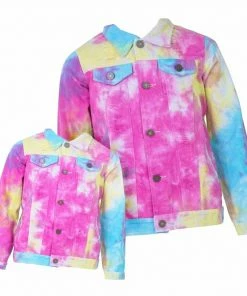 Cheap ๐ Lola + The Boys ๐ง Girls Tie Dye Denim Jacket ๐ 7 Lola + The Boys Girls Tie Dye Denim Jacket