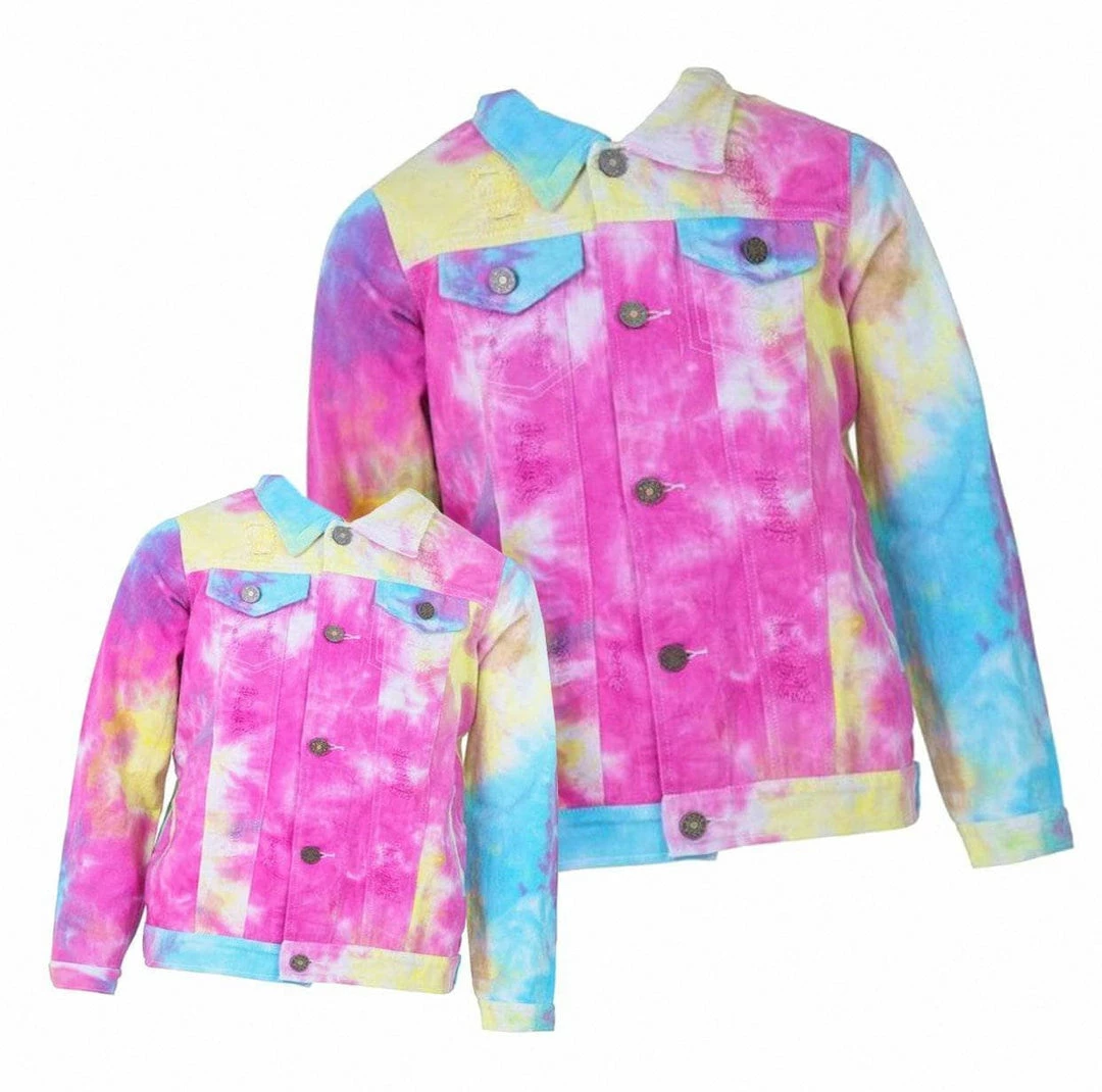 Cheap ๐ Lola + The Boys ๐ง Girls Tie Dye Denim Jacket ๐ 5 Lola + The Boys Girls Tie Dye Denim Jacket