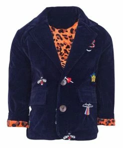 Lola + The Boys Velvet Patch Blazer