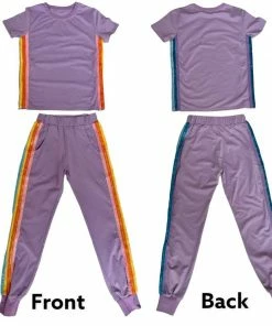 Best deal 🥰 Lola + The Boys New Arrivals Lavender Rainbow Sequin Jogger Set 🔥 7 Lola + The Boys New Arrivals Lavender Rainbow Sequin Jogger Set