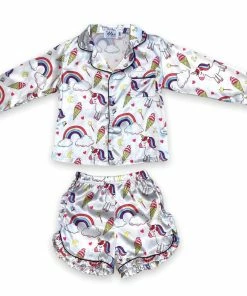 Lola + The Boys New Arrivals Magical Unicorn Ice Cream Silk Set