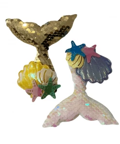 Lola + The Boys Mermaid Seashell Hair-clip (pack Of 2) New Arrivals