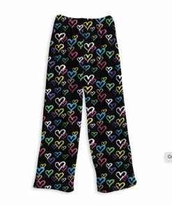 Lola & The Boys Graffiti Plush Heart Pants New Arrivals