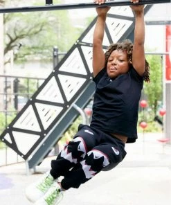 Lola + The Boys Shark Boy Black Joggers