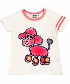 Lola + The Boys Pink Poodle Varsity T-shirt