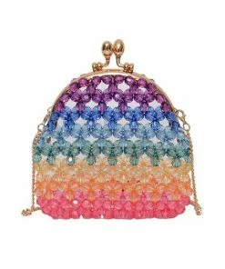 Lola + The Boys Handbags Rainbow Beaded Purse