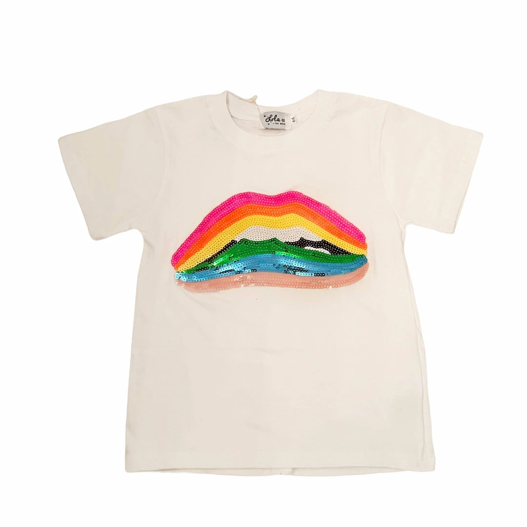 Best deal π Lola + The Boys Rainbow Lips T-shirt New Arrivals π₯ 4 Lola + The Boys Rainbow Lips T-shirt New Arrivals