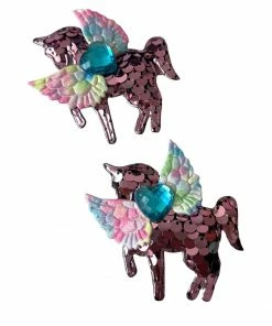 Lola + The Boys Sequin Unicorn Hair-clip (pack Of 2)