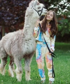 Lola + The Boys Be Happy Tie Dye Cropped Set Girls