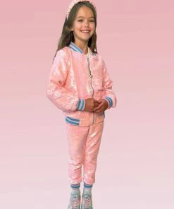 Lola + The Boys Pretty In Pink Unicorn Sequin Set