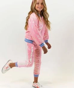 Lola + The Boys Pretty In Pink Unicorn Sequin Set