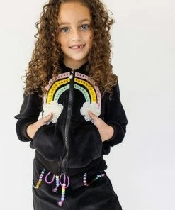 Lola + The Boys New Arrivals Rainbow Beaded Velvet Track Set
