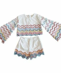Lola + The Boys Rainbow Wave Short Set