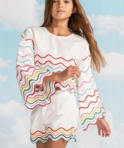 Lola + The Boys Rainbow Wave Short Set