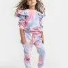 Best Sale 😀 Lola + The Boys 👧 Girls Tie Dye Patch Jogger Set 🎁 1 Lola + The Boys Girls Tie Dye Patch Jogger Set