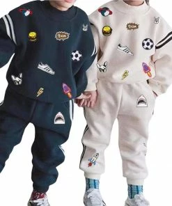 Lola & The Boys New Arrivals Varsity Patch Jogger Set