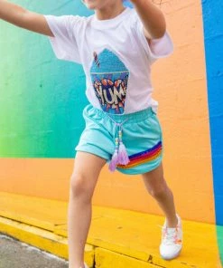 Lola + The Boys New Arrivals Jewel Candy Track Shorts