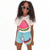 Lola + The Boys New Arrivals Jewel Candy Track Shorts