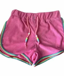 Lola + The Boys Towel Beaded Racer Shorts Girls