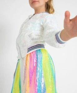 Lola + The Boys New Arrivals Sequin Stripe Skirt