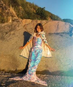 Lola + The Boys Paillette Mermaid Tail Skirt Girls