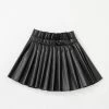 Lola + The Boys New Arrivals Pleated Vegan Leather Mini Skirt