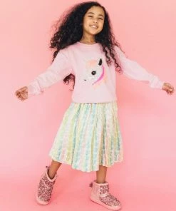 Best Pirce ๐ฏ Lola + The Boys Rainbow Heart ๐ Skirt ๐ง Girls โ 8 Lola + The Boys Rainbow Heart Skirt Girls