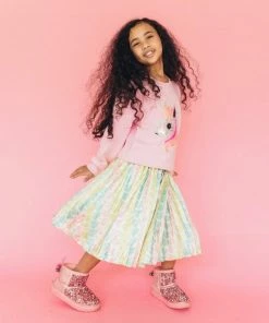 Lola + The Boys Rainbow Heart Skirt Girls