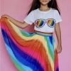 Cheapest 🎉 Lola + The Boys Rainbow Twirl Midi 👗 Skirt ✨ 2 Lola + The Boys Rainbow Twirl Midi Skirt