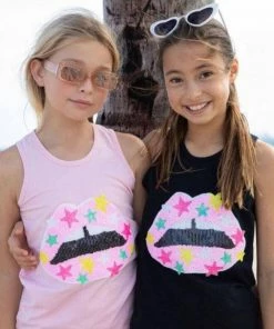 Lola + The Boys Girls Star Lips Tank