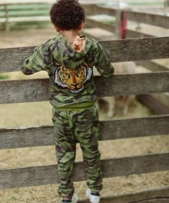 Lola + The Boys Boys Camo Tiger Hoodie