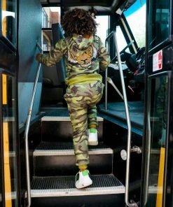 Lola + The Boys Boys Camo Tiger Hoodie