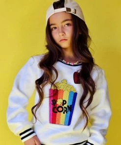 Lola + The Boys Girls I Love Popcorn Sweatshirt