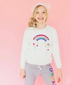 Lola + The Boys Happy Cloud Fuzzy Sweater