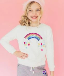 Lola + The Boys Happy Cloud Fuzzy Sweater