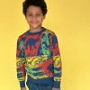 Lola + The Boys New Arrivals Multi Dino Sweater