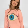 Promo 👍 Lola + The Boys 👧 Girls Rainbow Evil Eye Sweatshirt 🥰 1 Lola + The Boys Girls Rainbow Evil Eye Sweatshirt