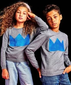 Lola & The Boys Royalty Puff Sweater